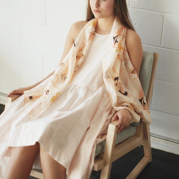 Swimming Ladies Silk Scarf - Picture 5 of 6